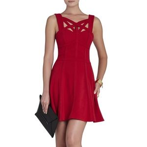 BCBGMaxAzria Red Yasminka Cocktail Dress Sz 6